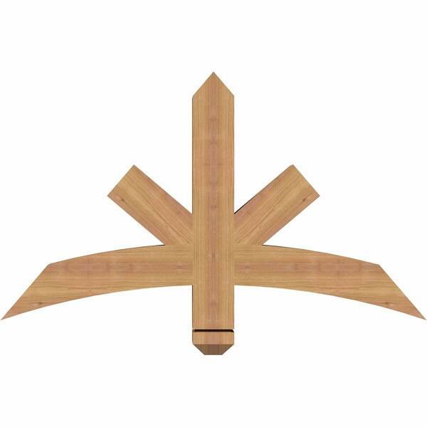 Ekena Millwork Alberta Smooth Timber Gable Bracket, Western Red Cedar, 36"W x 21"H x 3 1/2"D x 3 1/2"F, 14/12 Pitch GBW036X21X0404ALB00SWR - main